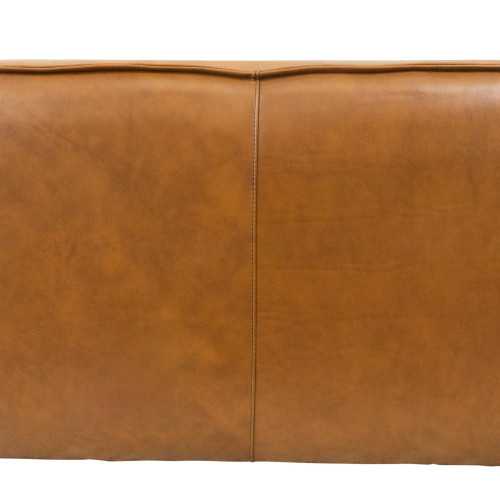 Kalila Antique Tan Leather Ottoman  | KM Home Furniture and Mattress Store | Houston TX | Best Furniture stores in Houston