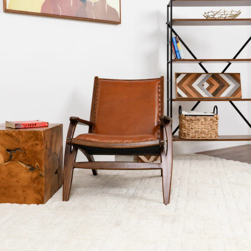 Bogor Lounge Chair - Antique Tan Leather | KM Home Furniture and Mattress Store | Houston TX | Best Furniture stores in Houston