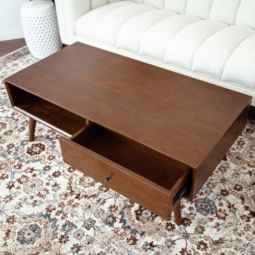 Noak Mid-Century Rectangular solid wood Coffee Table | KM Home Furniture and Mattress Store | TX | Best Furniture stores in Houston