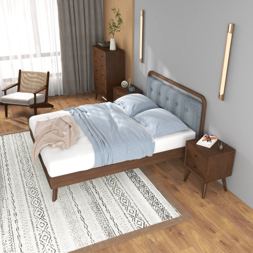 Modern Divani Wood Queen Platform Bed  | KM Home Furniture and Mattress Store | Houston TX | Best Furniture stores in Houston
