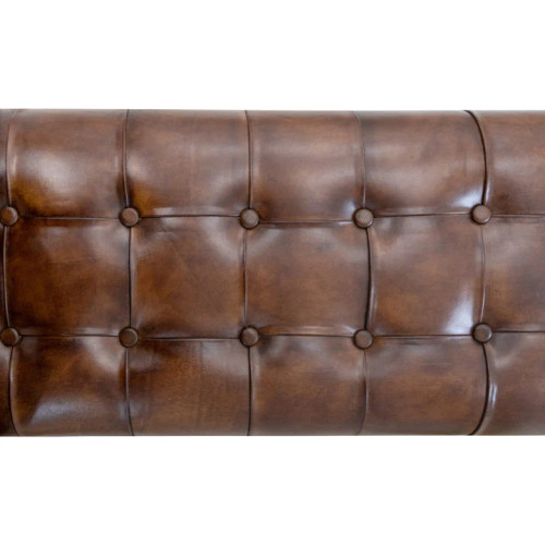 Niles Genuine Tan Leather Bench  | KM Home Furniture and Mattress Store | Houston TX | Best Furniture stores in Houston
