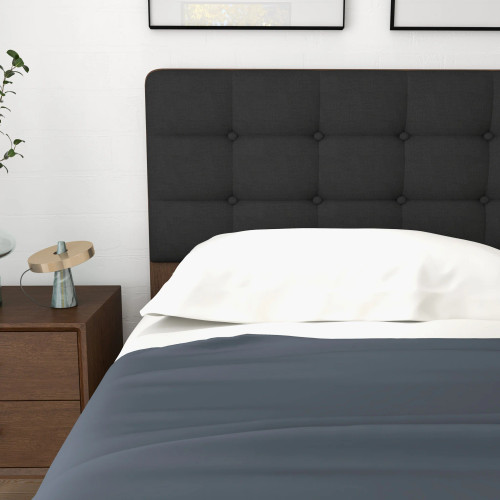 Taylor King Size Dark Grey Platform Bed  | KM Home Furniture and Mattress Store | Houston TX | Best Furniture stores in Houston