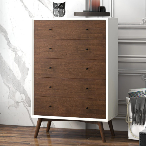 Noak Mid Century Modern Dresser  (White) | KM Home Furniture and Mattress Store | Houston TX | Best Furniture stores in Houston