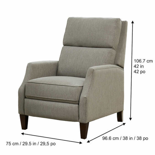 Tiegan Fabric Pushback Recliner