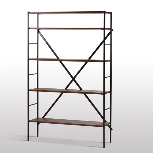 Hugo Bookcase - Dark Walnut | KM Home Furniture and Mattress Store | Houston TX | Best Furniture stores in Houston