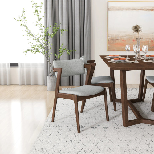 Rolda Dining Set - 4 Ricco Light Gray Fabric Chairs | KM Home Furniture and Mattress Store | TX | Best Furniture stores in Houston
