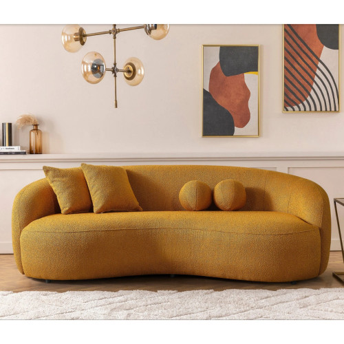 Blair Sofa - Gold Boucle Couch | KM Home Furniture and Mattress Store | Houston TX | Best Furniture stores in Houston