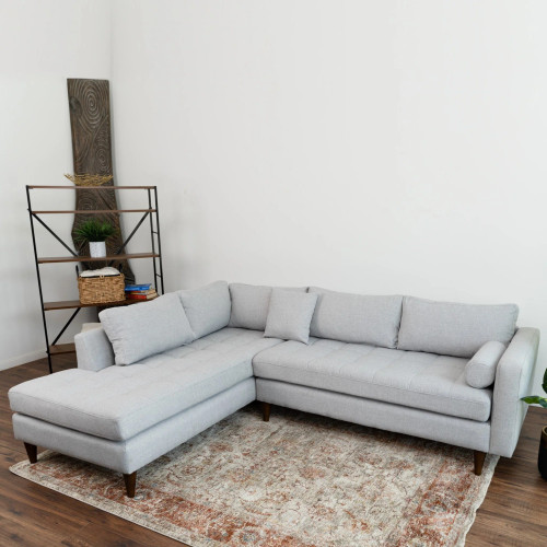Minnesota Sectional Sofa (Light Grey- Left Facing Chaise) | KM Home Furniture and Mattress Store | Houston TX | Best Furniture stores in Houston