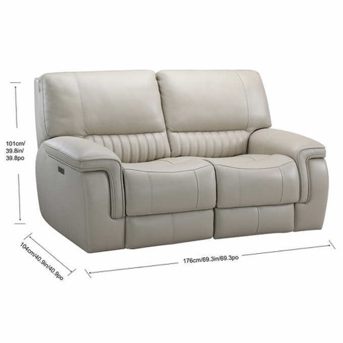 Leather Power Reclining Love seat with Power Headrests