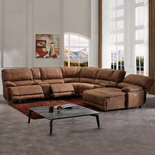 Petaluma Fabric Power Reclining Sectional with Chaise