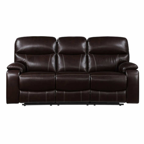 2pcs Fallon Top Grain Leather Power Reclining Sofa and Loveseat with Power Headrests