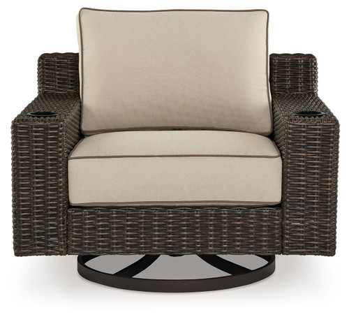 Coastline Bay - Brown - Swivel Lounge W/ Cushion