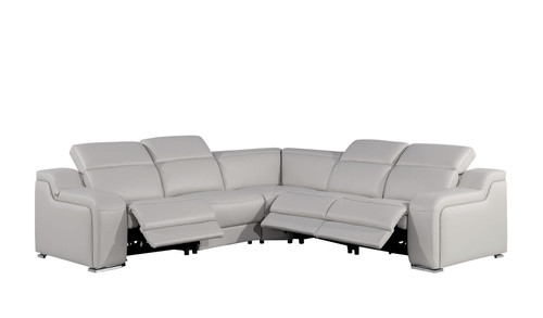 1116 - Power Reclining Italian Leather Sectional