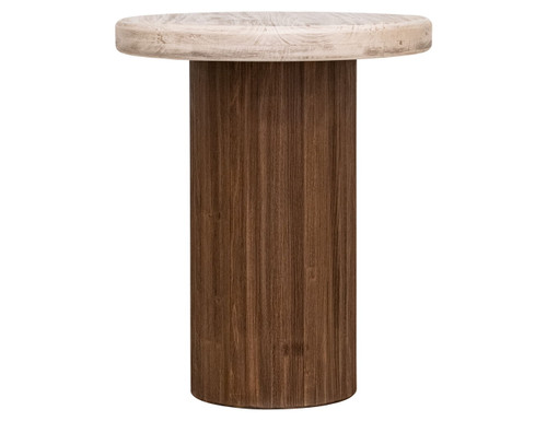 Sahara - End Table - Light Cream / Brown Caramel