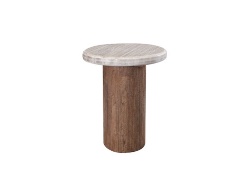 Sahara - End Table - Light Cream / Brown Caramel