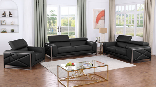 Giorgio Sofa and Loveseat Set in Leather Giorgio Sofa and Loveseat Set in Leather