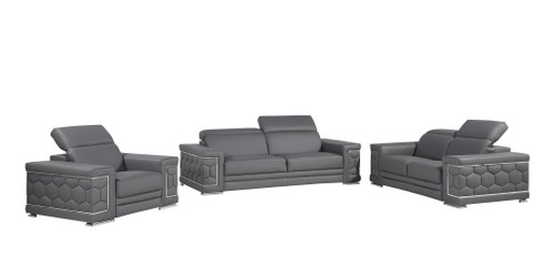 296 - Genuine Leather Living Room Set