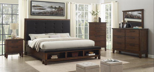 SH2213BRN Bedroom Set Watson Collection Brown Homelegance