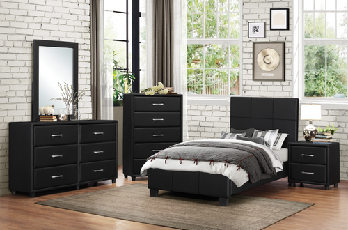 2220 Bedroom Set Lorenzi Collection Black by Homelegance