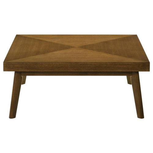 Westerly - Square Wood Coffee Table With Diamond Parquet - Walnut