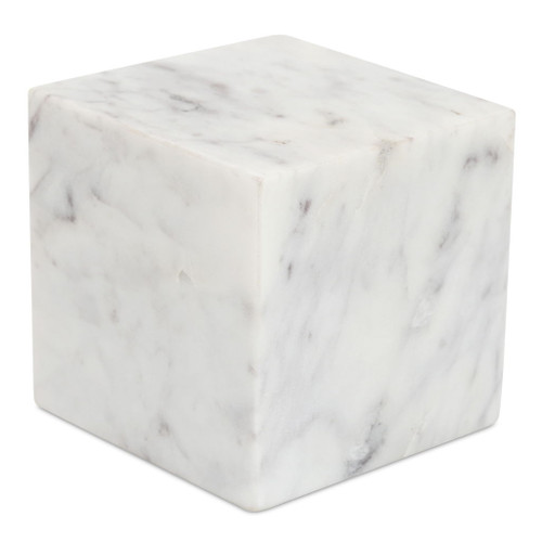 Cora - Cube Tabletop Accent - Purple / White Marble