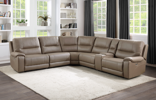 SET-9429TP-6 Legrande Reclining Sectional in Leather Homelegance