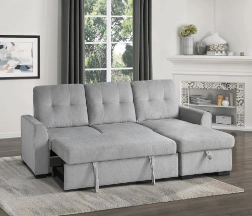 9402GRY Carolina Sectional Homelegance