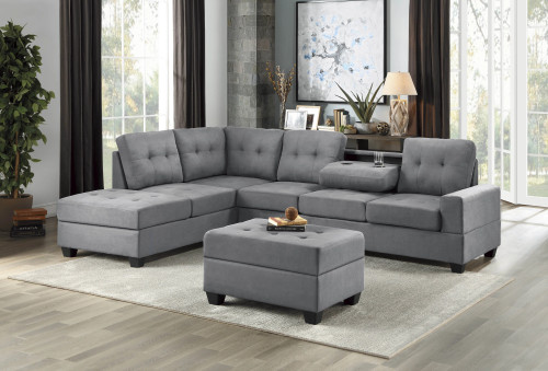9507DGY Maston Sectional Homelegance