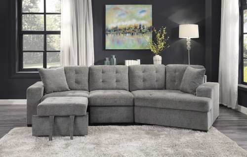 9401GRY Logansport Sectional Homelegance