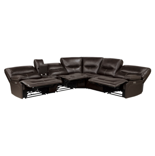 SET-9579 Dyersburg Reclining Sectional in Faux Leather Homelegance