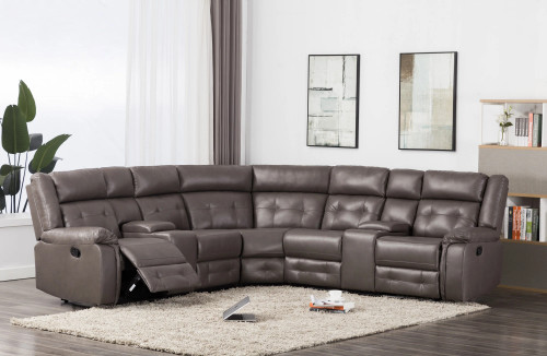 SH3212GRY Alora Reclining Sectional Homelegance