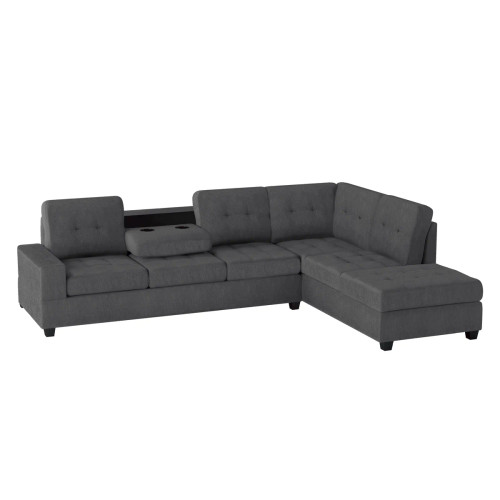 SH3220DGY Arthur Sectional Homelegance