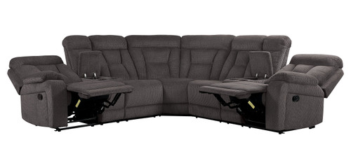 9914CHRosnay Reclining Sectional Homelegance