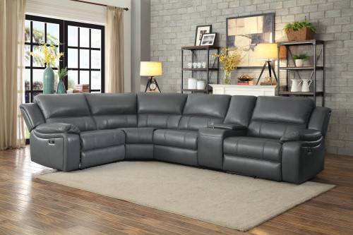 8260GY Falun Reclining Sectional Homelegance
