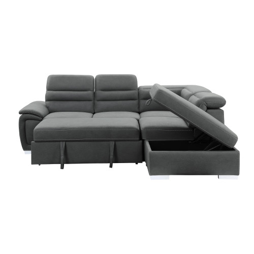 8277NGY Platina Sectional Homelegance