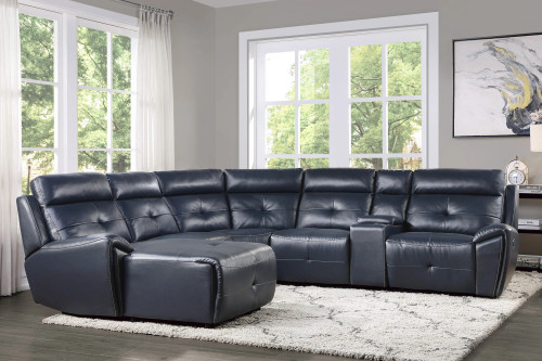 9469NVB Avenue Reclining Sectional Homelegance