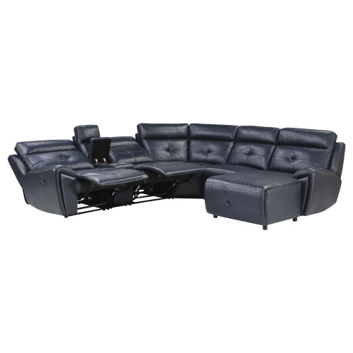 9469NVB Avenue Reclining Sectional Homelegance