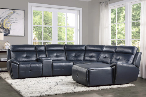 9469NVB Avenue Reclining Sectional Homelegance