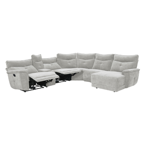 9509MGY Tesoro Reclining Sectional in Fabric RAF