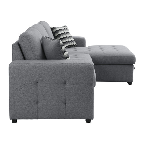 9313GY Solomon Sectional in Fabric Homelegance