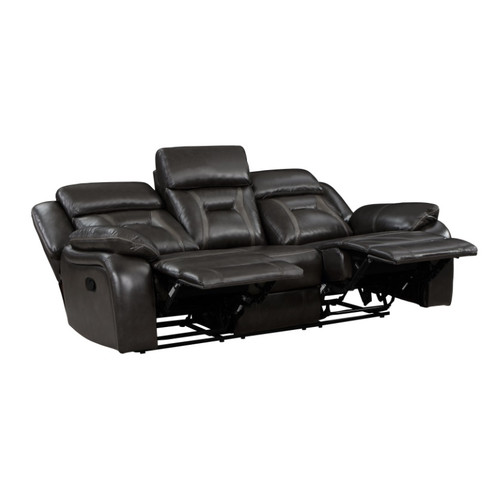 8229 Amite Reclining Set in Faux Leather Homelegance