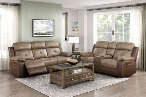 8599 Glendale Reclining Set in Microfiber Homelegance