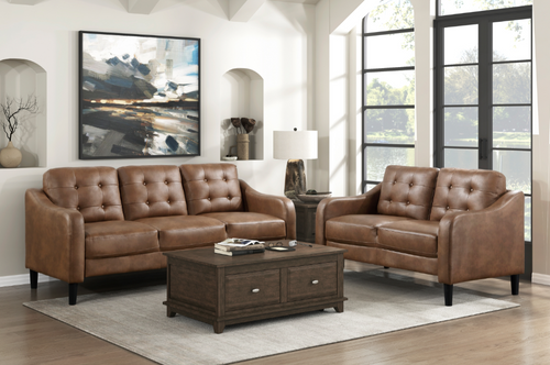 9489BRW Mallory Living Room Set in Microfiber Homelegance