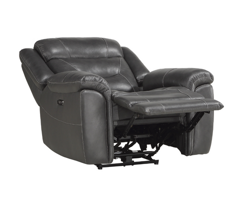 9528DGY Kennett Power Reclining Set in Leather Homelegance