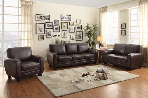 9734DB Rubin Living Room Set in Faux Leather Homelegance