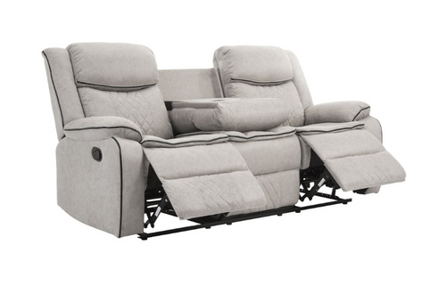 Weston Reclining Sofa and Loveseat in Fabric by Happy Homes
