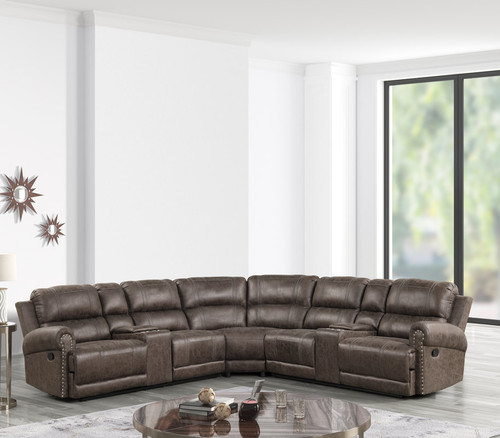 Carrol Reclining Sectional in Polyester