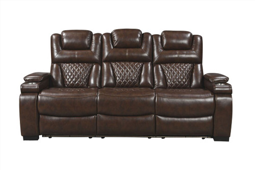 Woodland Power Reclining Living Room Set in Leather Gel