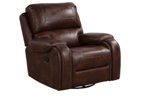 Rust Titan Reclining Living Room Set in Leather Gel