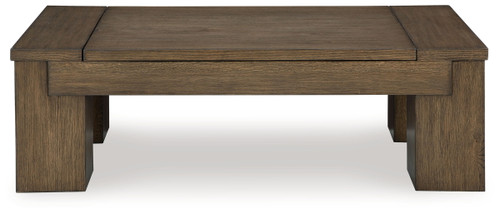Rosswain - Warm Brown - Lift Top Cocktail Table